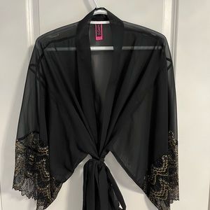 La Senza lace trim, sheer mesh night robe